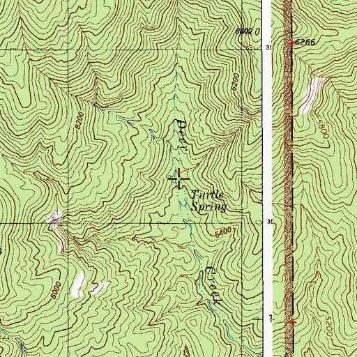 Topographic Map of Turtle Spring, AZ