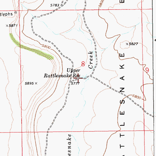 Topographic Map of Upper Rattlesnake Reservoir, ID