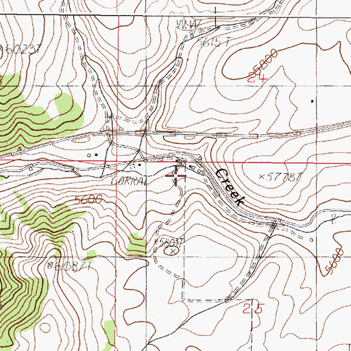 Topographic Map of Upper Spring, ID
