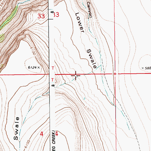 Topographic Map of Upper Swale, ID