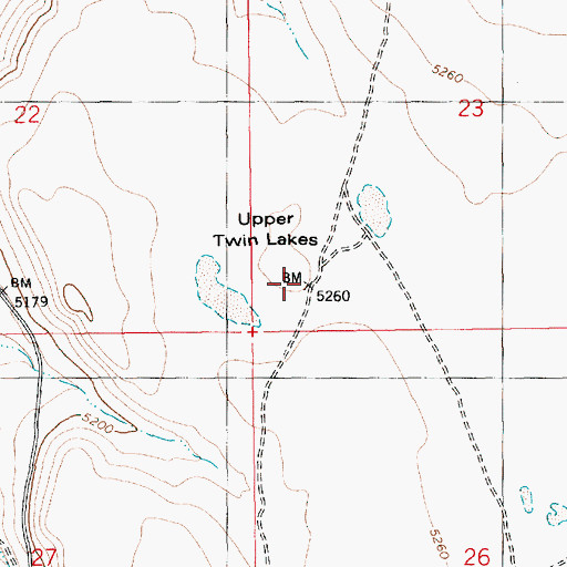 Topographic Map of Upper Twin Lakes, ID