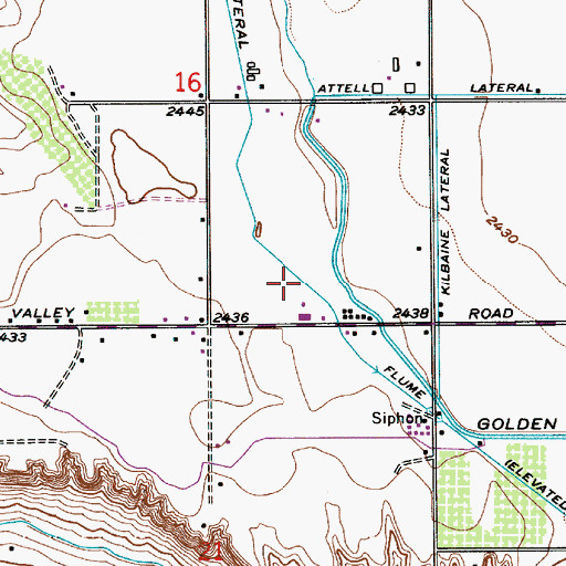 Topographic Map of Vantress Lateral, ID