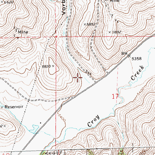 Topographic Map of Vorberg Gulch, ID