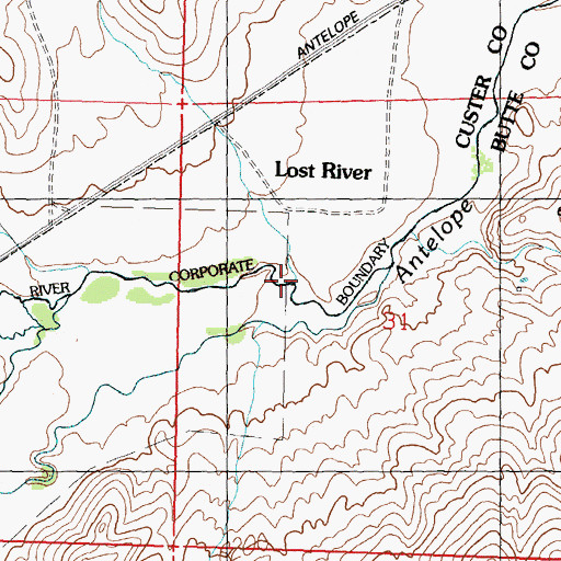 Topographic Map of Waddoups Canyon, ID