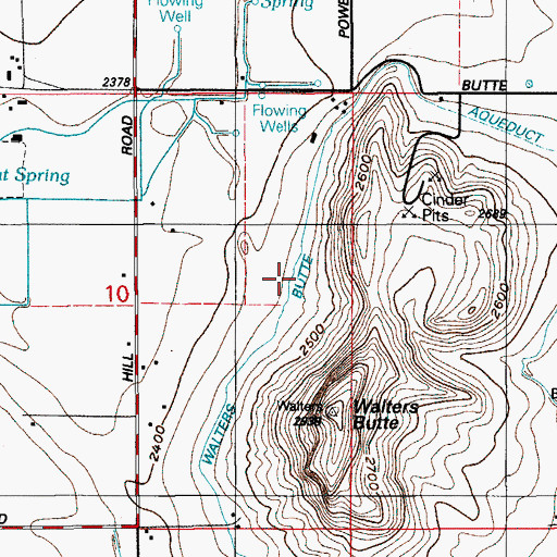 Topographic Map of Walters Butte Lateral, ID