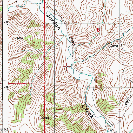 Topographic Map of Washington Gulch, ID