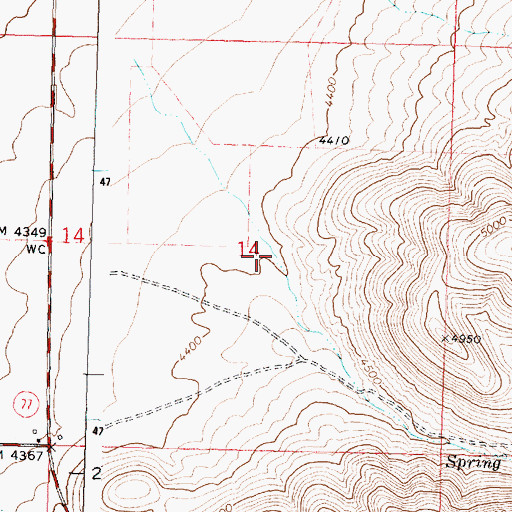 Topographic Map of Water Canyon, ID