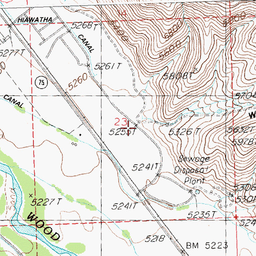 Topographic Map of Water Gulch, ID