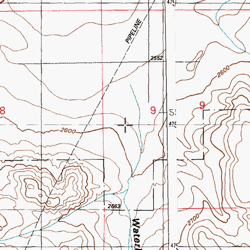 Topographic Map of Waterhouse Gulch, ID