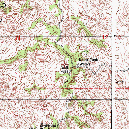 Topographic Map of Upper Well, AZ