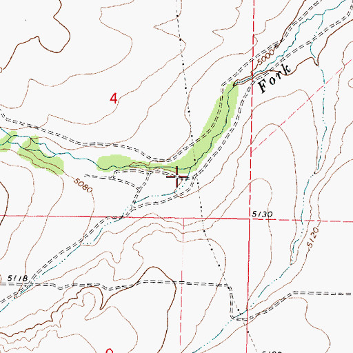 Topographic Map of Waylett Canyon, ID