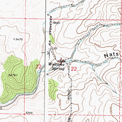 Topographic Map of Welcome Spring, ID