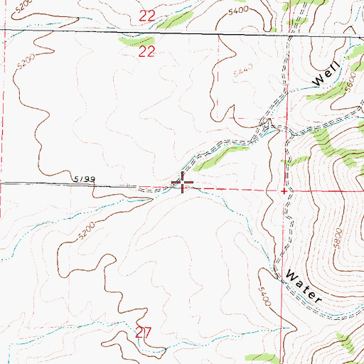 Topographic Map of Well Canyon, ID