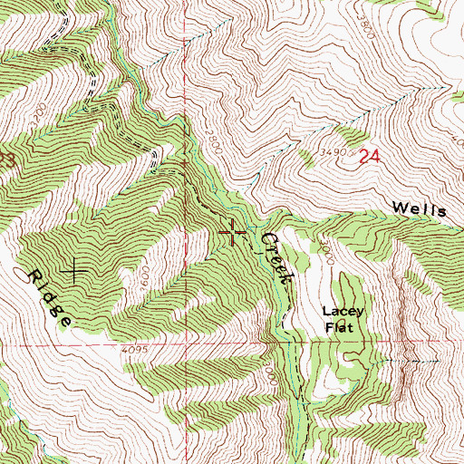 Topographic Map of Wells Gulch, ID