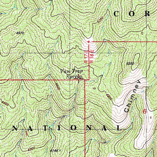 Topographic Map of Van Trap Spring, AZ