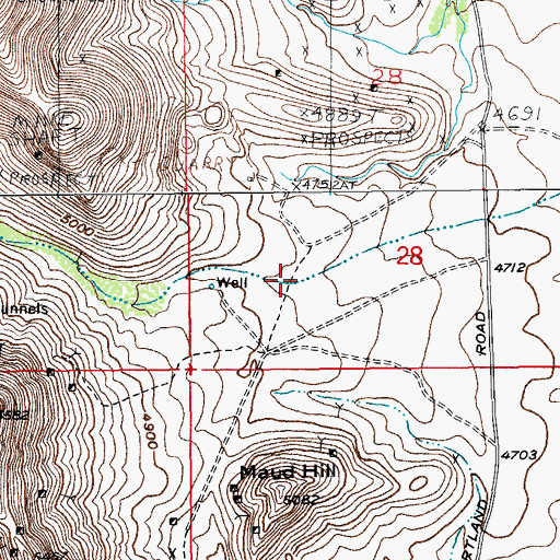 Topographic Map of Dead Mexican Canyon, AZ