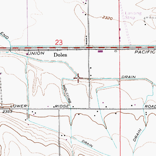 Topographic Map of West End Drain, ID