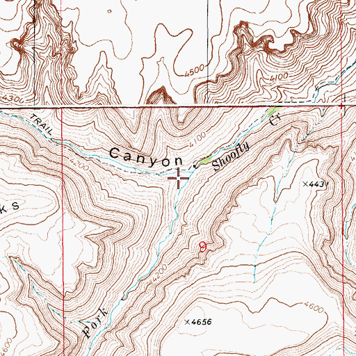 Topographic Map of West Fork Shoofly Creek, ID