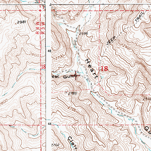 Topographic Map of West Gulch, ID