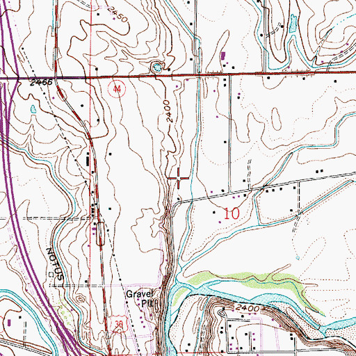 Topographic Map of West Hartley Gulch, ID