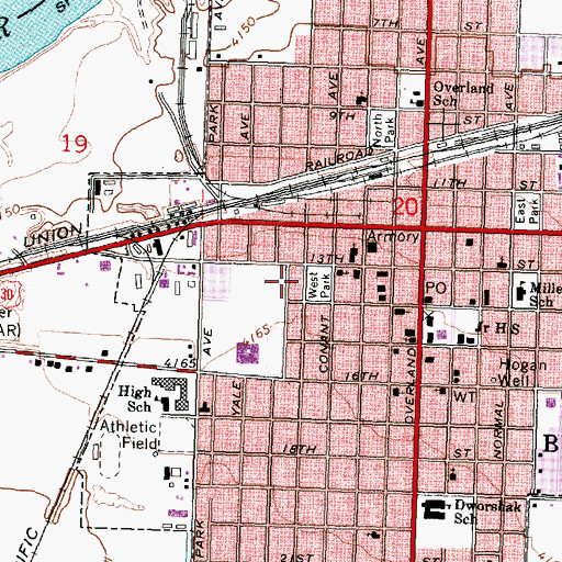 Topographic Map of West Park, ID