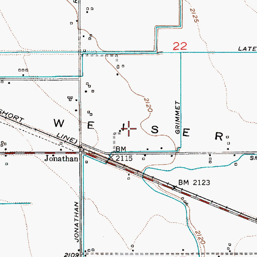 Topographic Map of West Weiser Flat, ID