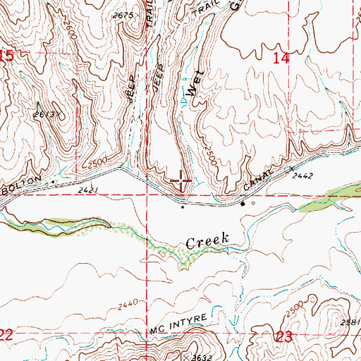 Topographic Map of Wet Gulch, ID