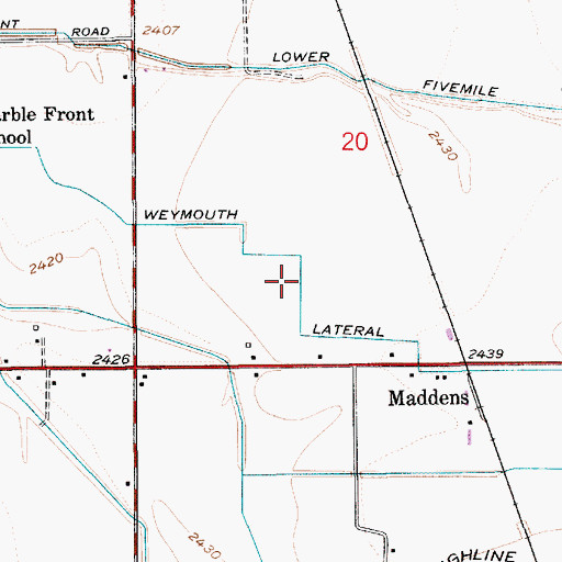 Topographic Map of Weymouth Lateral, ID