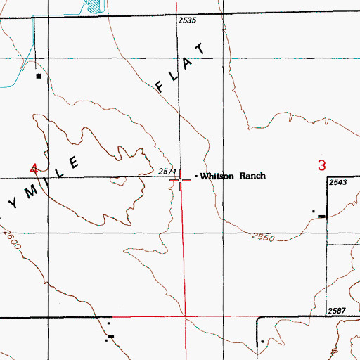 Topographic Map of Whitson Ranch, ID