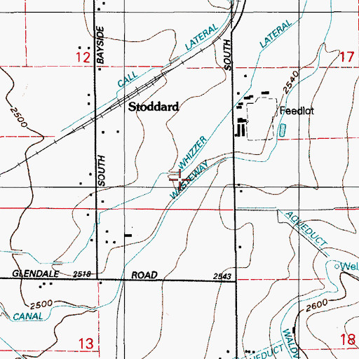 Topographic Map of Whizzer Lateral, ID