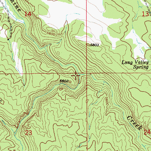 Topographic Map of Wickiup Creek, ID