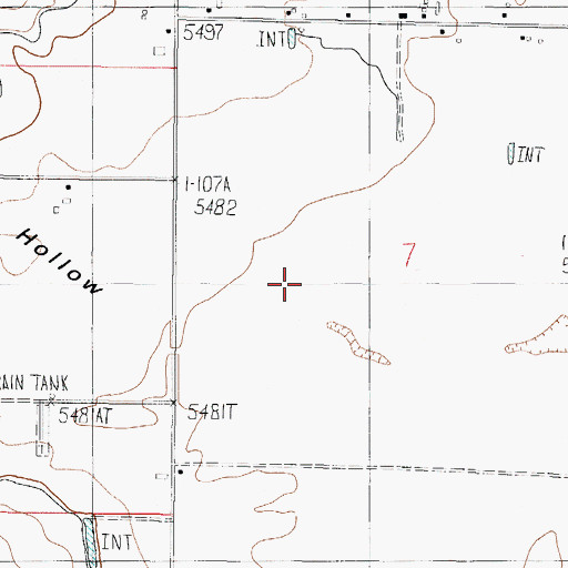 Topographic Map of Wide Hollow, ID