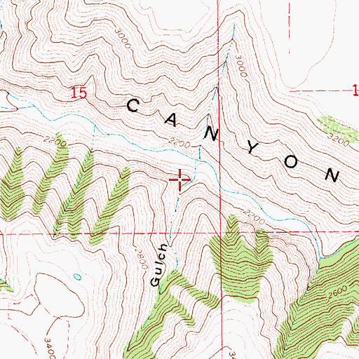 Topographic Map of Wilkins Gulch, ID