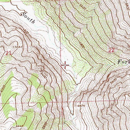 Topographic Map of Williams Creek, ID