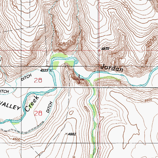 Topographic Map of Williams Creek, ID