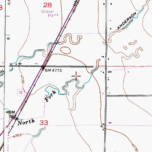 Topographic Map of Willow Creek, ID