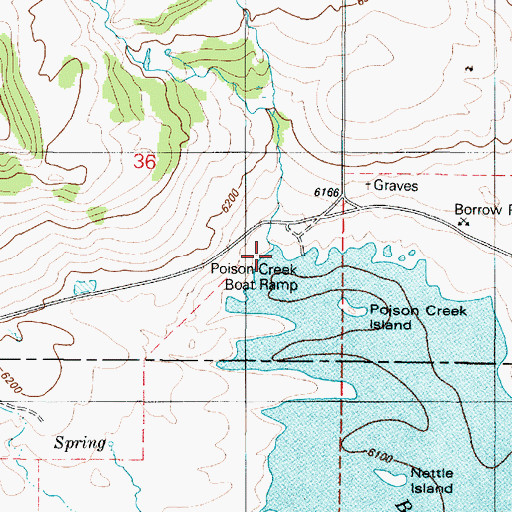 Topographic Map of Wilson Creek, ID
