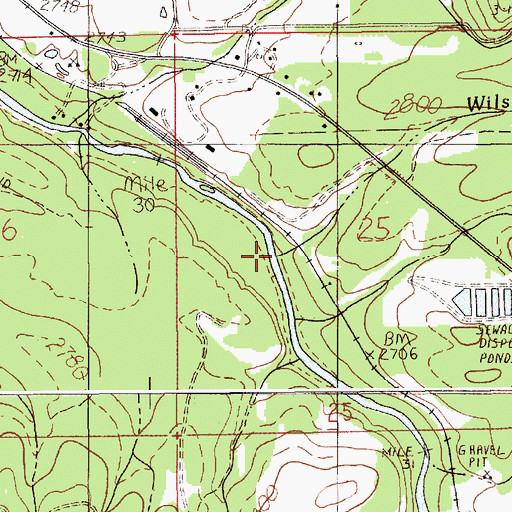 Topographic Map of Wilson Creek, ID