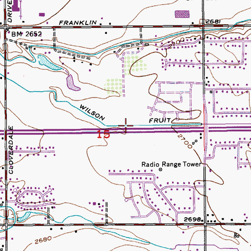 Topographic Map of Wilson Fruit Lateral, ID