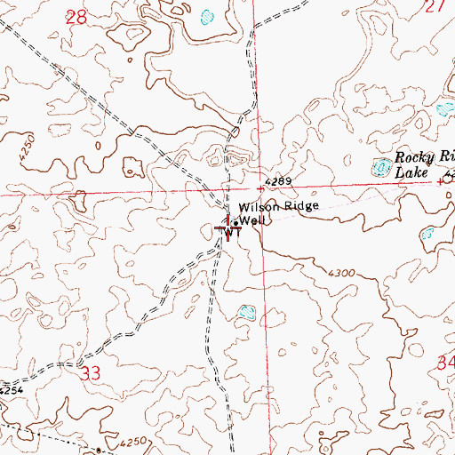 Topographic Map of Wilson Ridge Well, ID