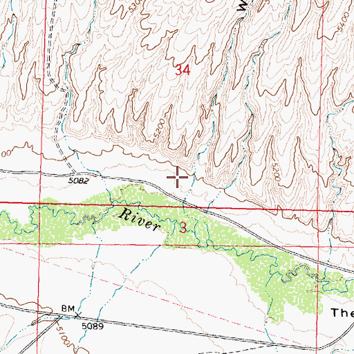 Topographic Map of Womack Canyon, ID
