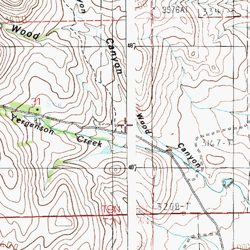 Topographic Map of Wood Canyon, ID