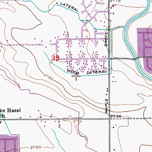 Topographic Map of Wood Lateral, ID