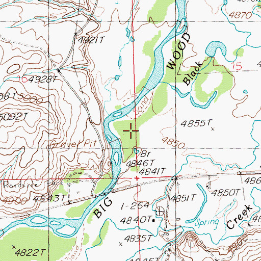Topographic Map of Wood River Valley, ID