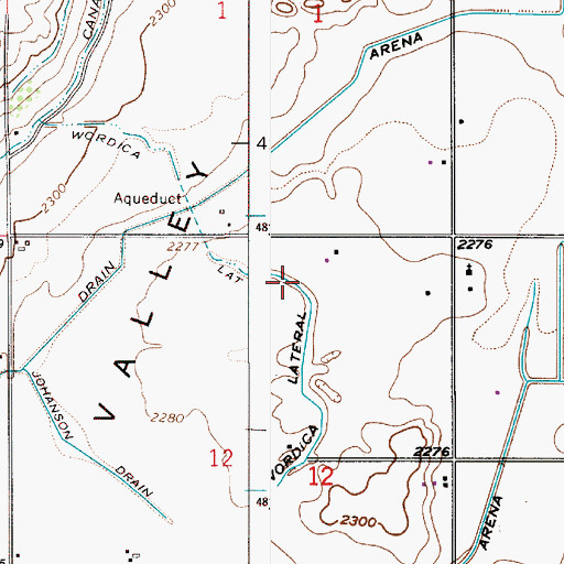 Topographic Map of Wordica Lateral, ID