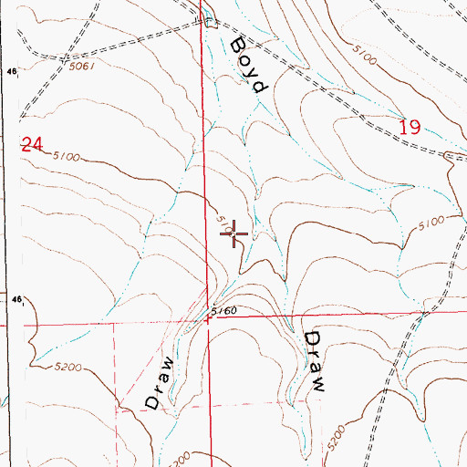 Topographic Map of Worley Draw, ID