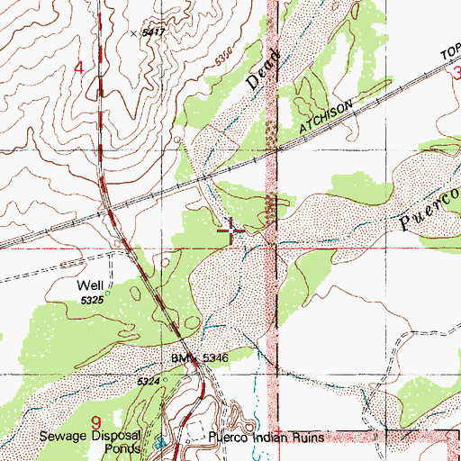 Topographic Map of Dead Wash, AZ