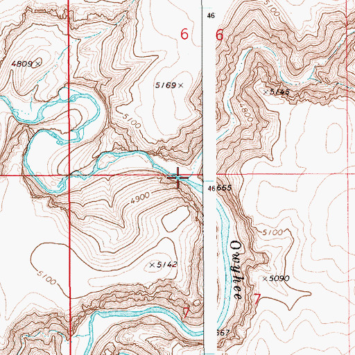 Topographic Map of Yatahoney Creek, ID