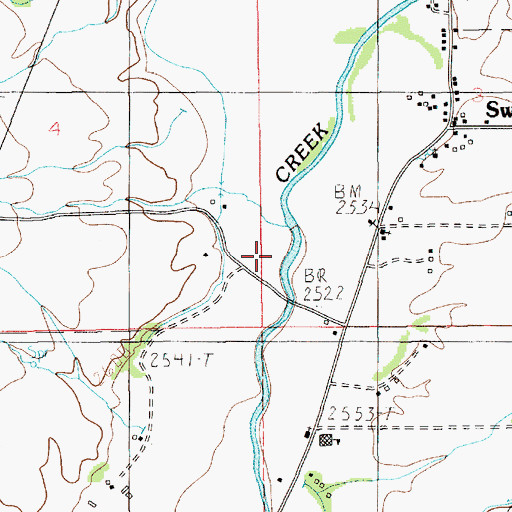 Topographic Map of Yergenson Creek, ID