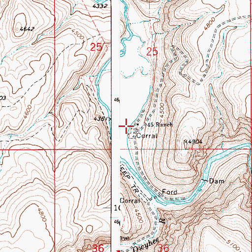 Topographic Map of 45 Ranch, ID